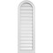Ekena Millwork Round Top Surface Mount PVC Gable Vent: Functional, w/ 2"W x 2"P Brickmould Sill Frame, 14"W x 42"H GVPRT14X4203SF - alternate 1